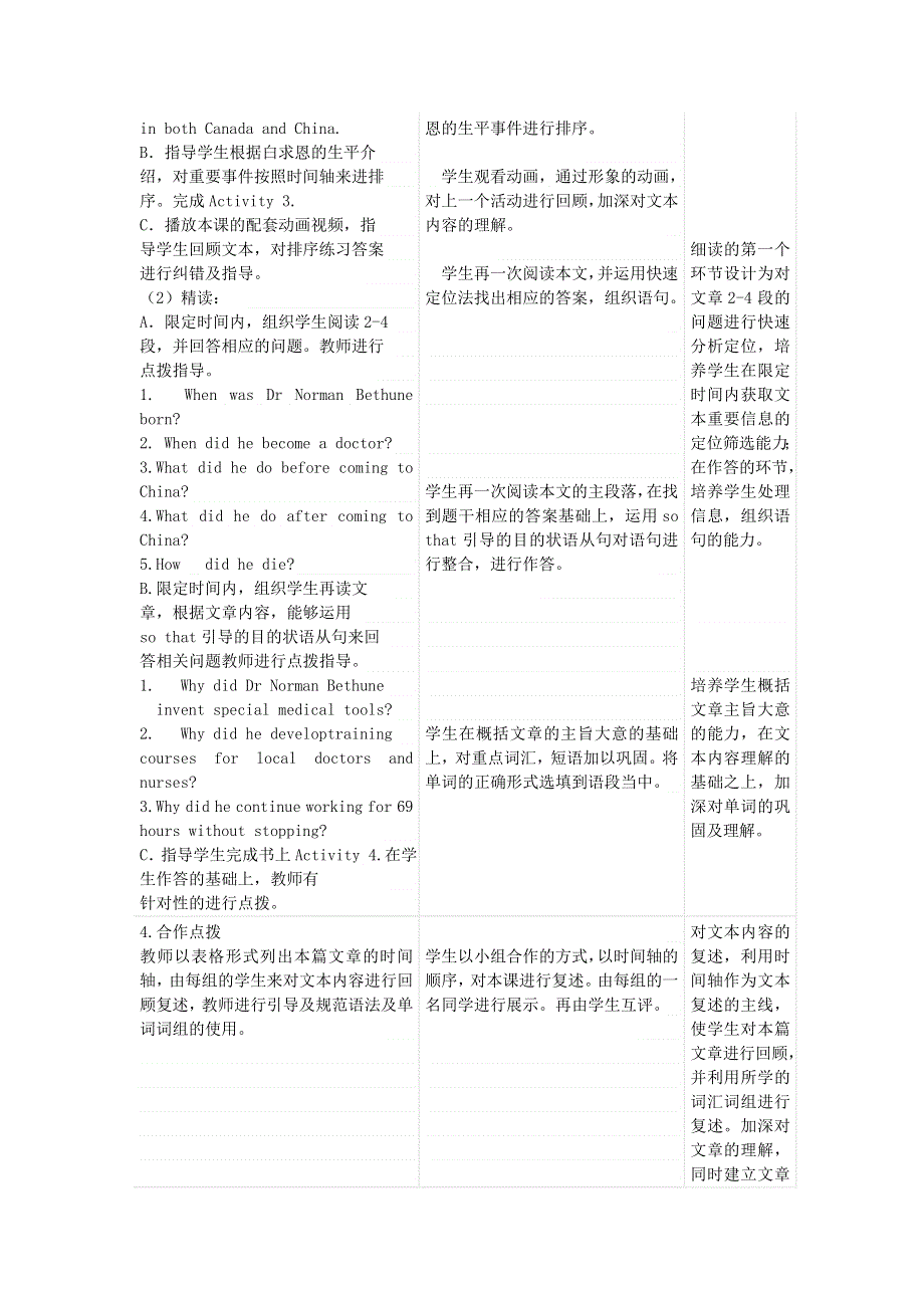 2021秋九年级英语上册 Module 3 Heroes Unit 2 There were few doctors so he had to work very hard on his own教案（新版）外研版.doc_第3页