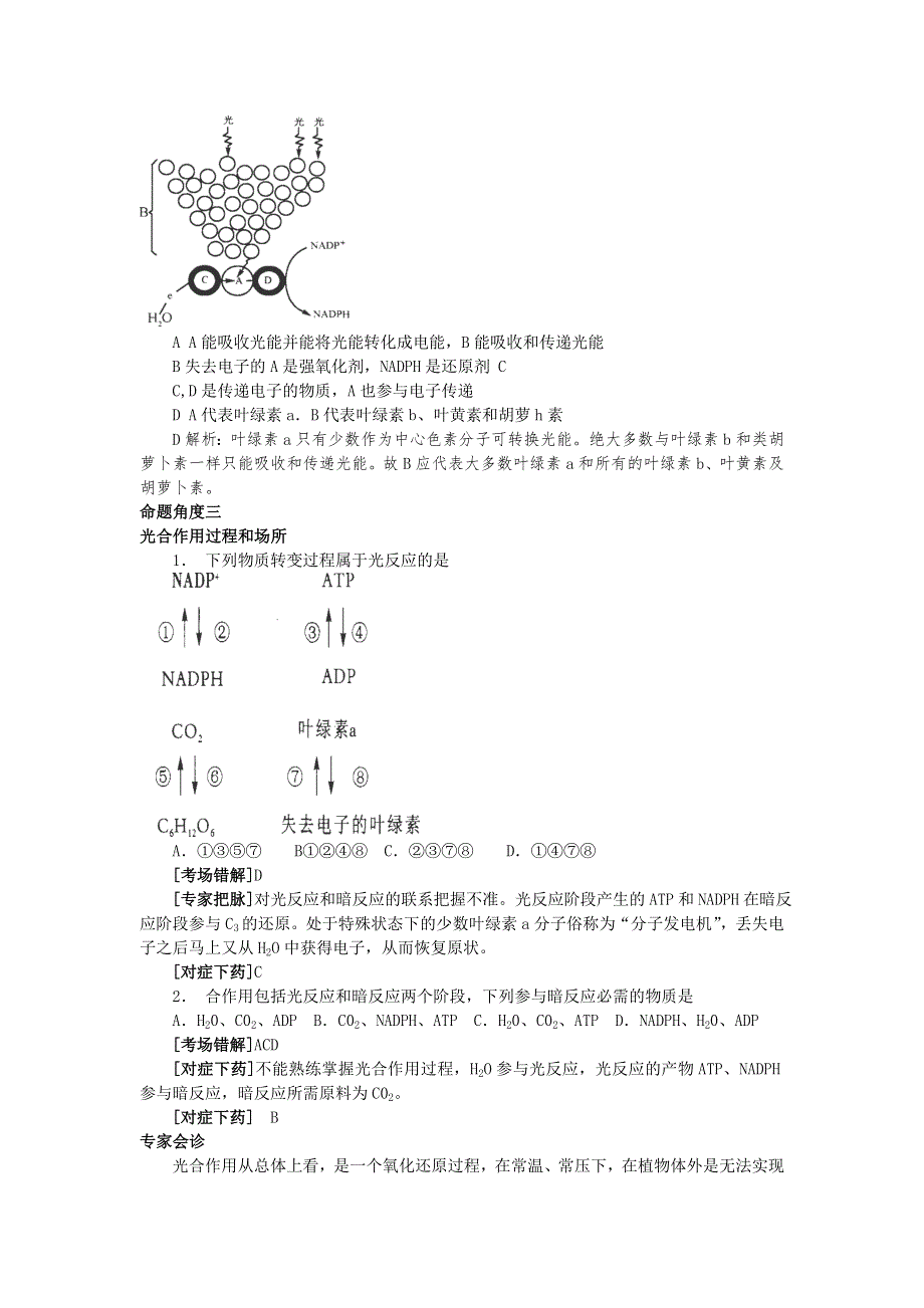 2014年高考生物复习精准考点题型教案：光合作用.doc_第3页