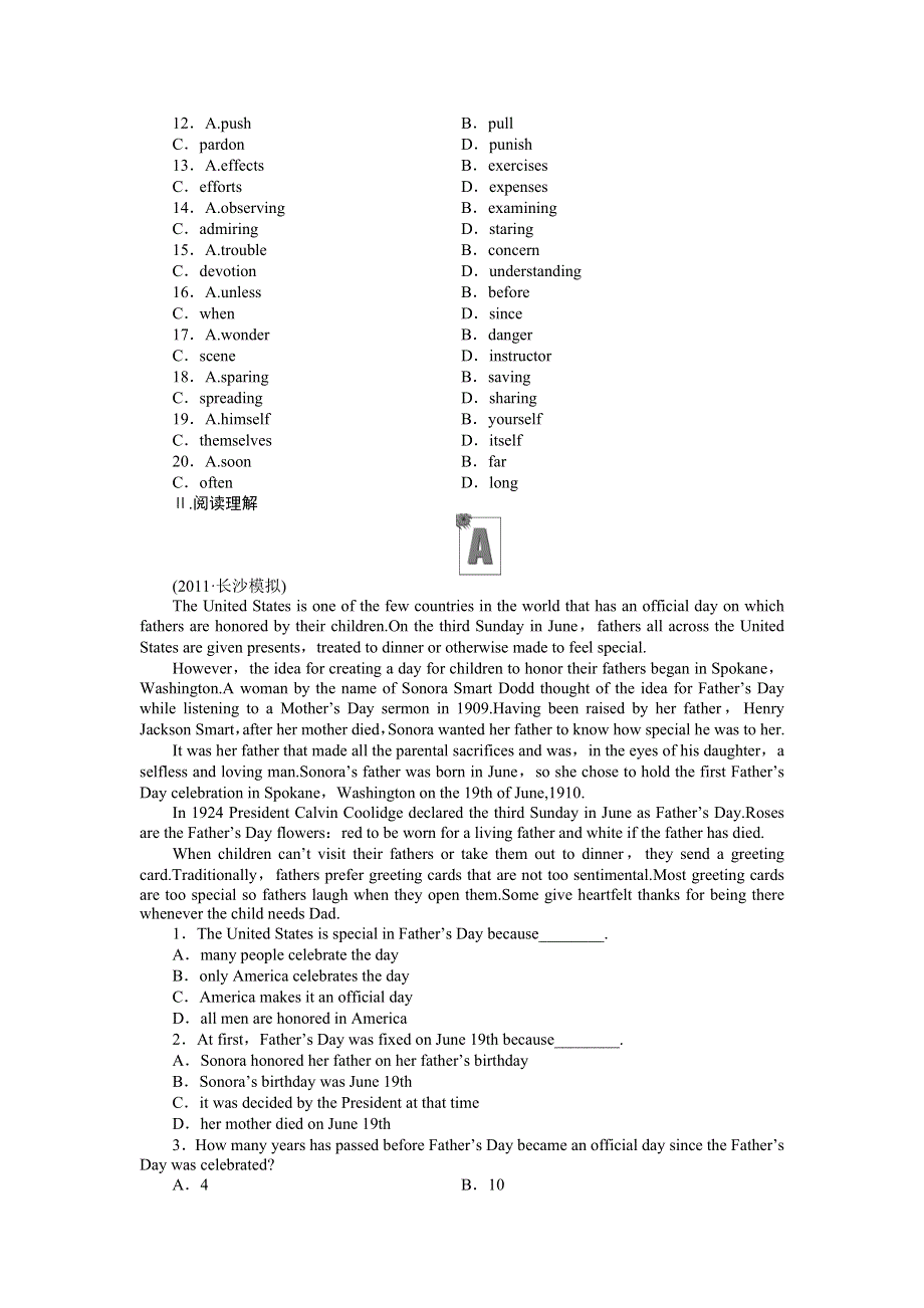 2012高考总复习（北师大&新课标全国卷Ⅰ）（练习）英语6课时作业（三十二）.doc_第2页