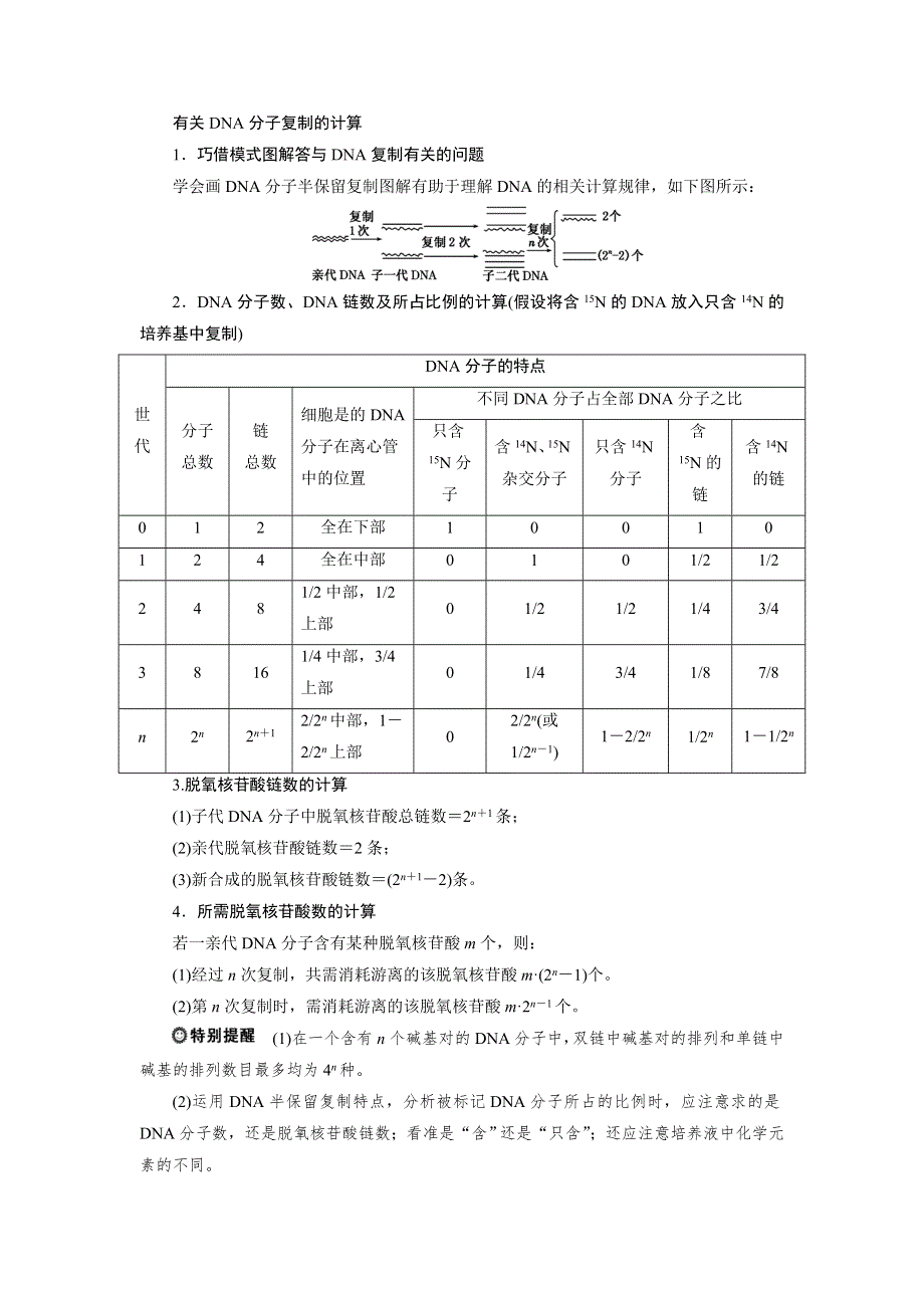 2019-2020学年苏教版生物必修二新素养同步学案：第四章　微专题讲坛（5）——与DNA结构和复制相关的计算 WORD版含答案.doc_第3页