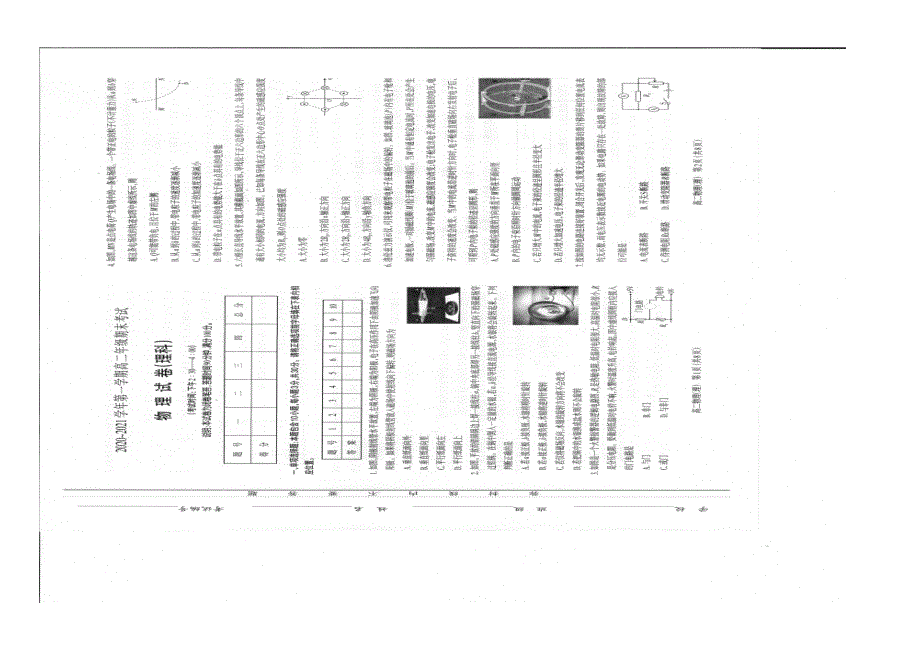山西省太原市2020-2021学年高二物理上学期期末考试试题 理（扫描版）.doc_第1页