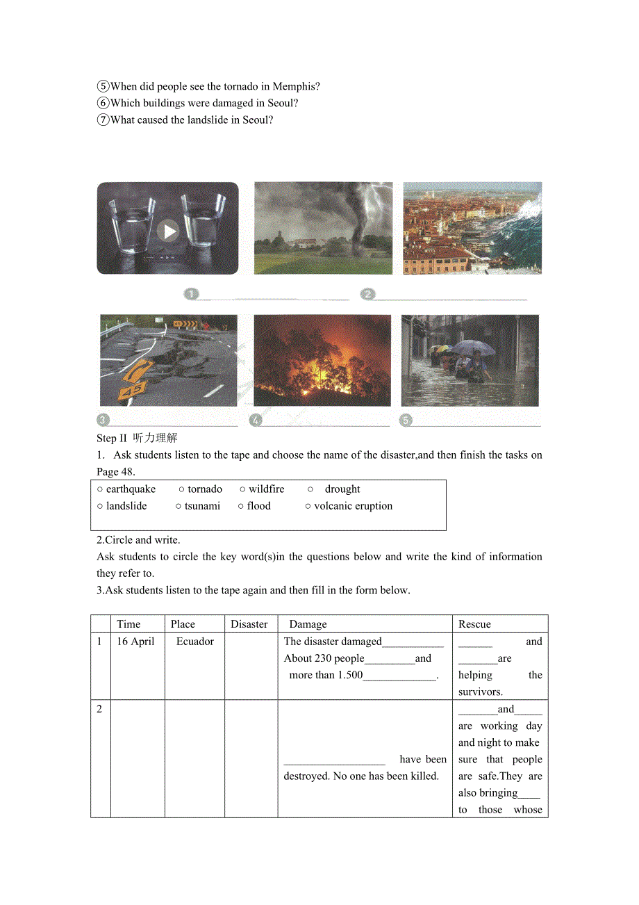 必修一UNIT4 LISTENING AND SPEAKING导学案.doc_第2页