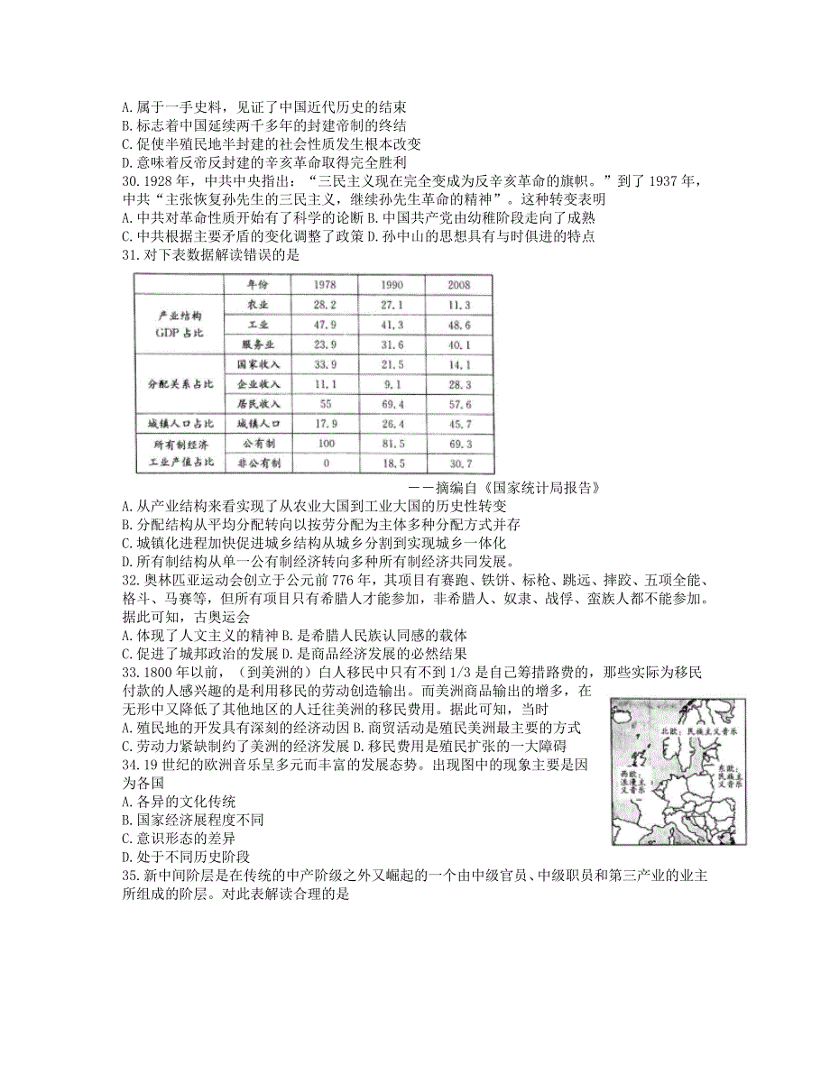 （全国卷）湖北省武汉市华中师范大学第一附属中学2021届高三历史下学期5月押题卷.doc_第2页