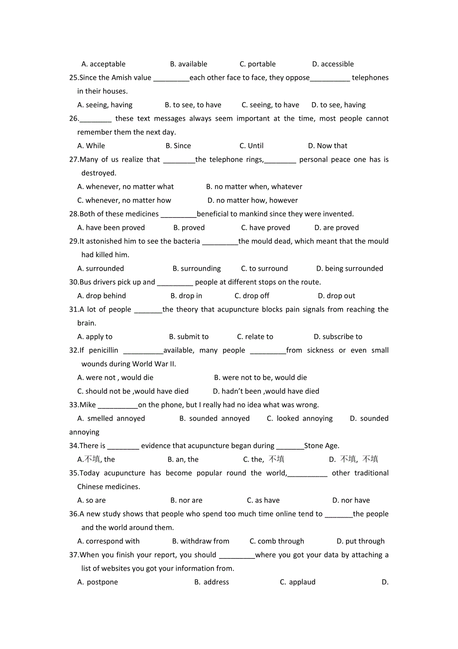 江苏省如东高级中学2013-2014学年高二下学期期中考试英语试题 WORD版含答案.doc_第3页