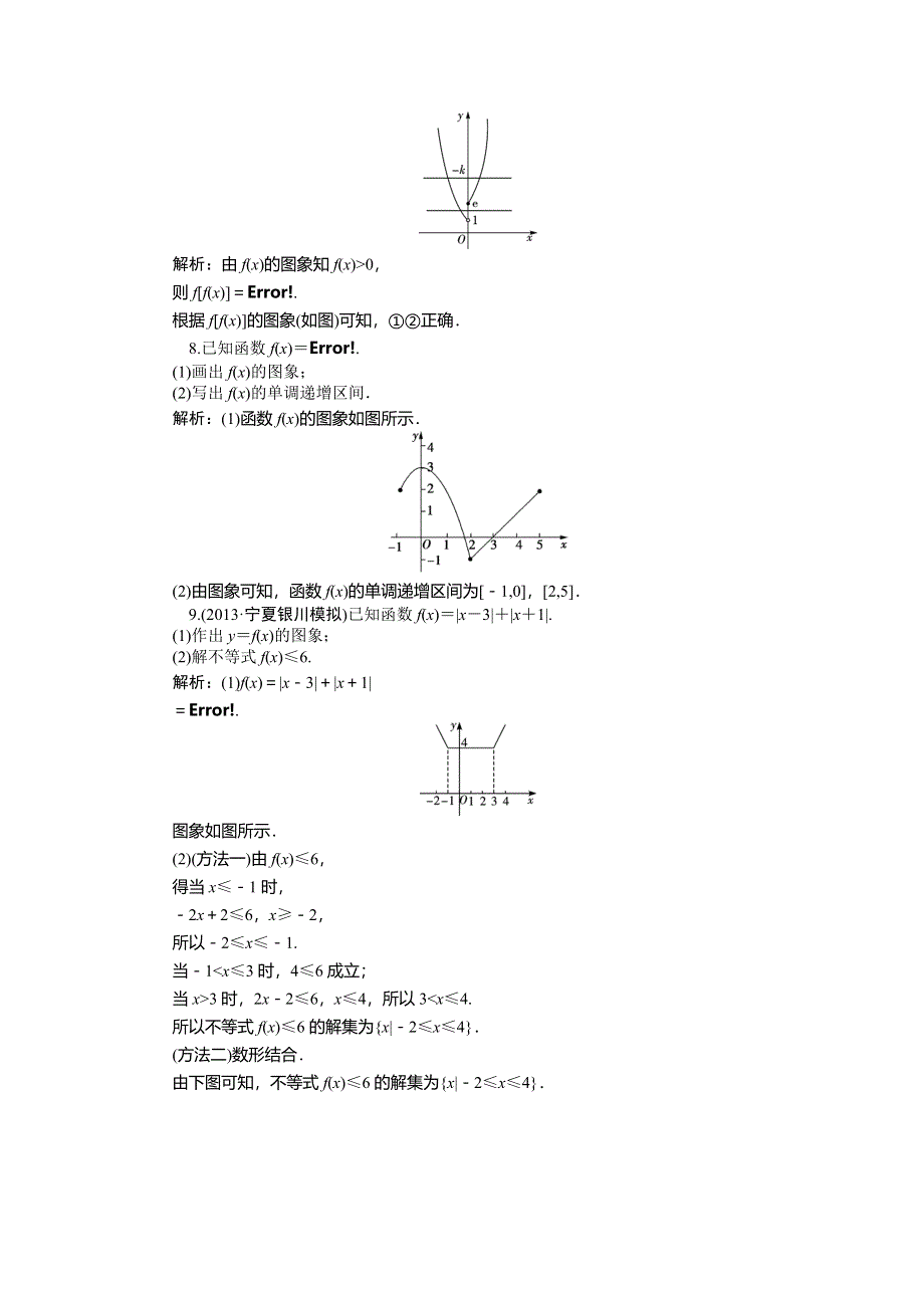 《高考聚焦》2014届高三数学（理）一轮复习对点训练 第11讲　函数的图象 WORD版含解析.doc_第3页