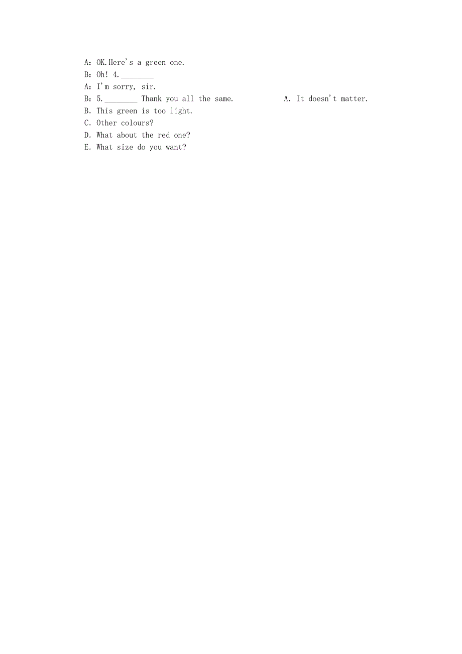 小升初英语 第六部分 情景交际 第26天 购物、问路与应答（无答案）.doc_第3页