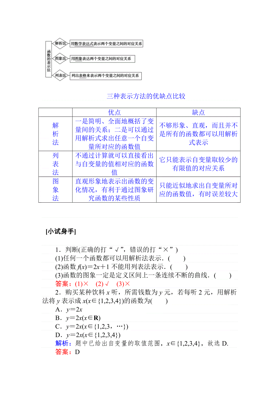 2019-2020学年新导学同步人教A版高中数学必修一练习：第1章 集合与函数概念 1-2-2-1 WORD版含解析.doc_第2页