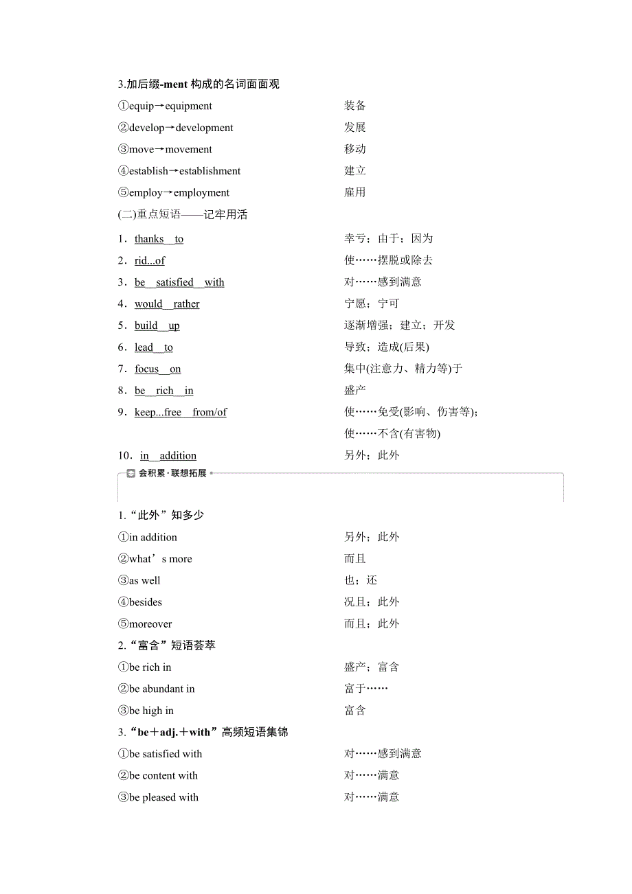 2021版浙江高考英语（人教版）一轮复习 基础考点聚焦 必修4 学案 2 UNIT 2　WORKING THE LAND WORD版含答案.doc_第3页