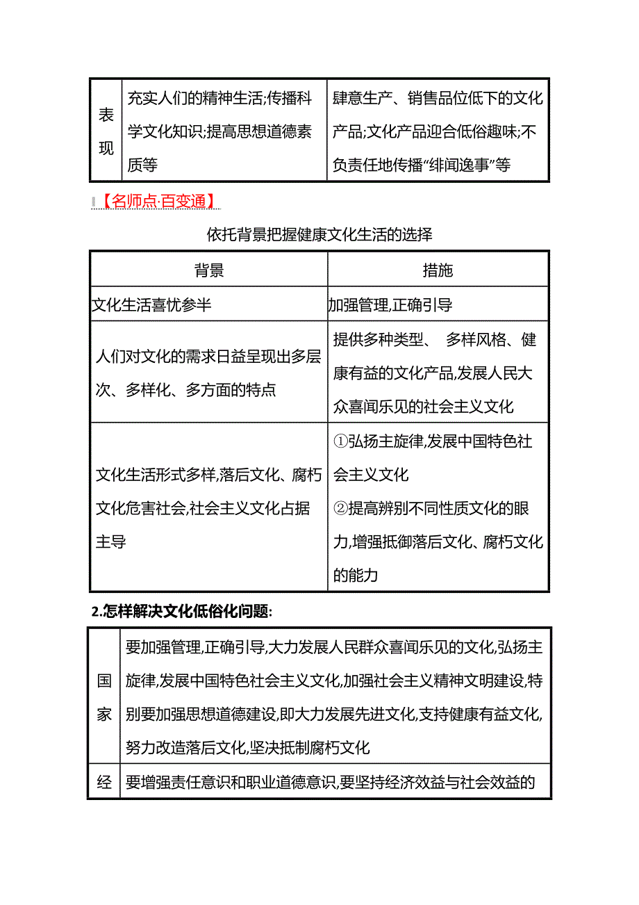 2022高考政治一轮复习学案：必修3　第四单元　第八课　走进文化生活 WORD版含答案.doc_第3页