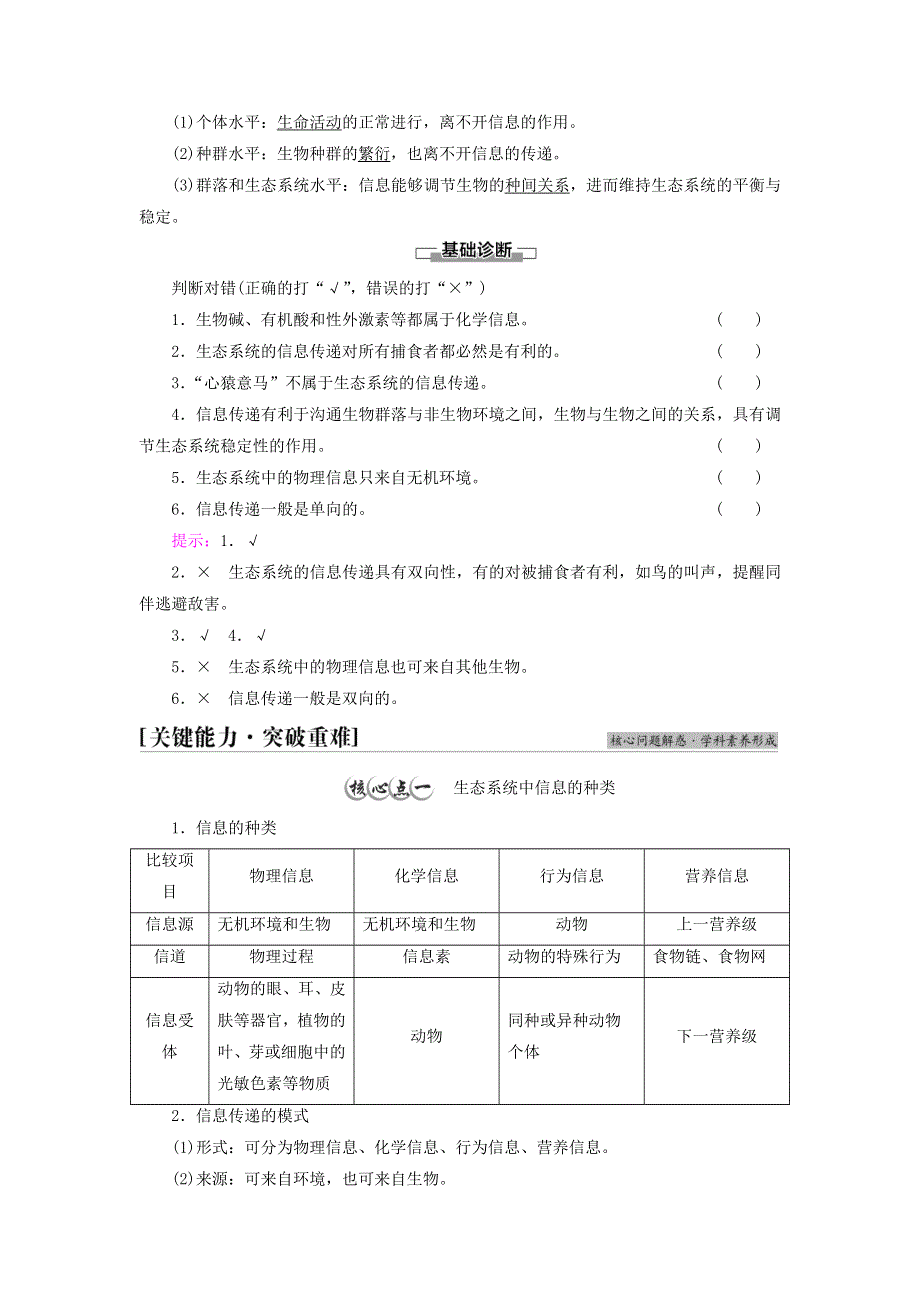 新教材高中生物 第3章 生态系统 第4节 生态系统的信息传递教师用书 苏教版选择性必修2.doc_第2页