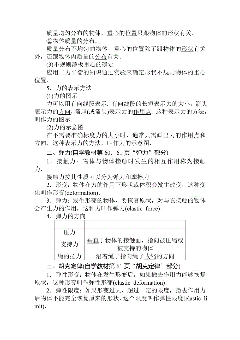 2019-2020学年新教材素养突破人教版物理必修第一册讲义：3-1．重力与弹力 WORD版含答案.doc_第2页