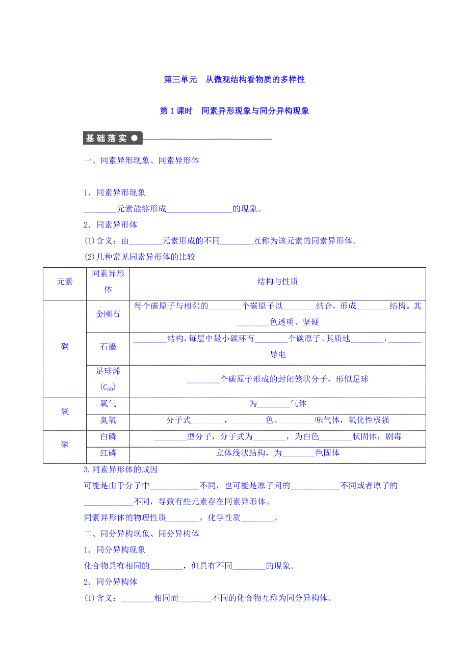 2017-2018学年高中化学苏教版必修2课时作业：3-1同素异形现象与同分异构现象 WORD版含答案.doc_第1页