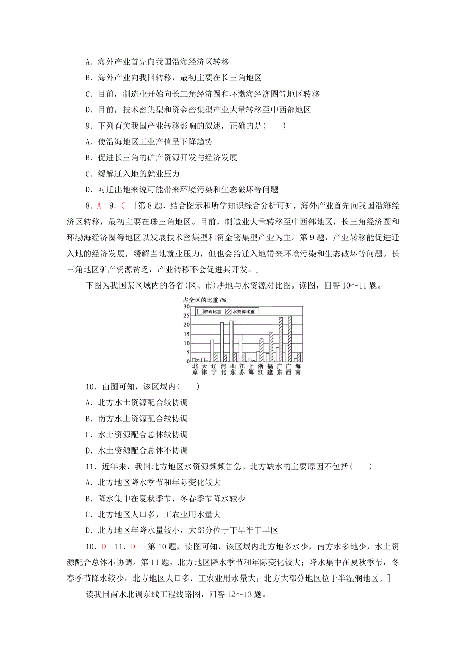 2021-2022学年新教材高中地理 第3单元 区域联系与区域发展 单元测评（含解析）鲁教版选择性必修2.doc_第3页