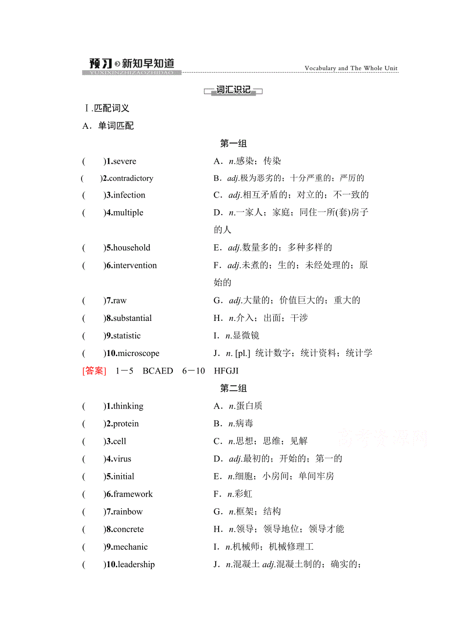 2020-2021学年英语人教版（2019）选择性必修第二册教师用书：UNIT 1 SCIENCE AND SCIENTISTS 预习新知早知道 WORD版含解析.doc_第1页