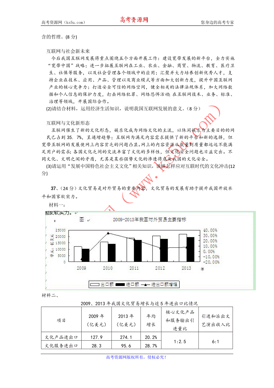 广东省郁南县实验中学2016届高三上学期第一次模拟考试政治试题 WORD版含答案.doc_第3页