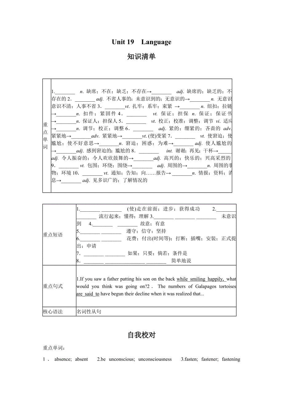 2012高二英语精品学案 ：UNIT 19LANGUAGE（北师大版选修7）.doc_第1页