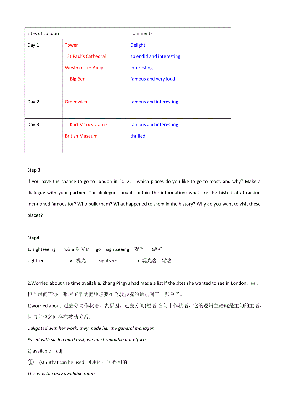 2012高二英语精品教学案：UNIT2 THE UNITED KINGDOM 1（新人教版必修5）.doc_第2页