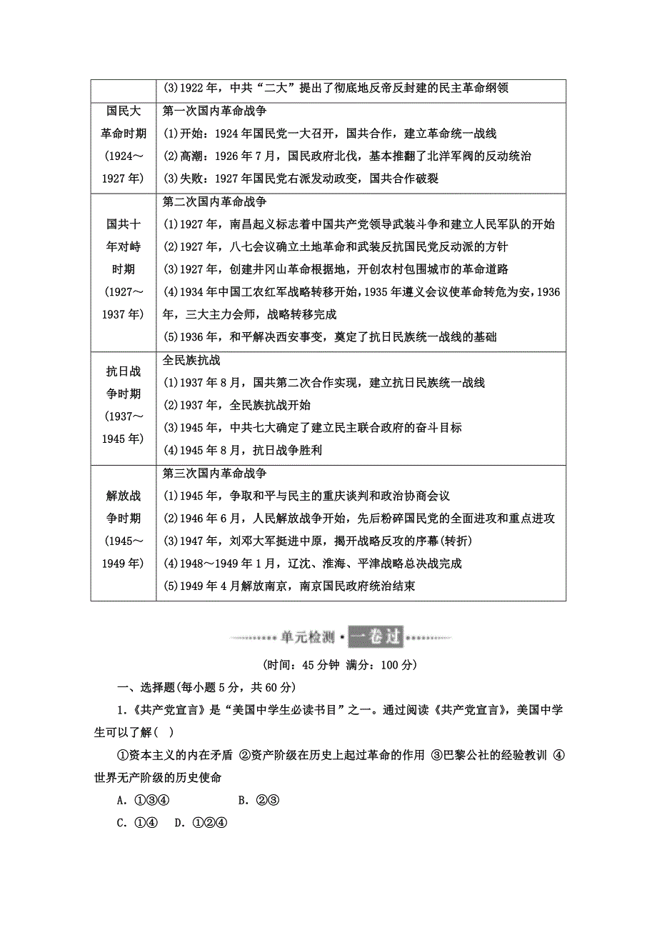 2017-2018学年高中历史岳麓版必修1单元小结与测评：第五单元 WORD版含答案.doc_第2页