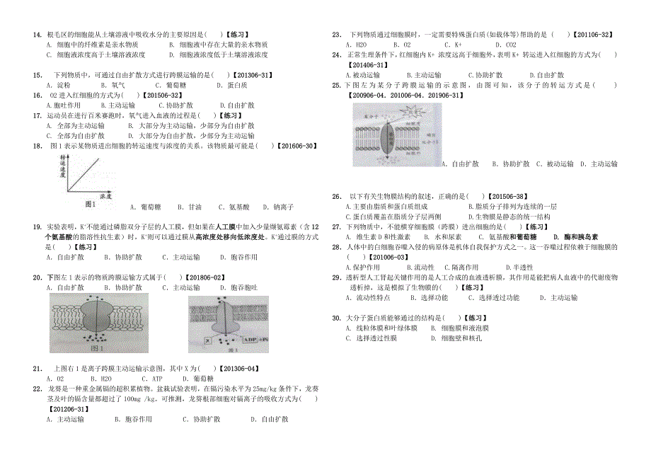 广东生物合格性考试复习必修1第4章 生物 打印版含答案.docx_第2页