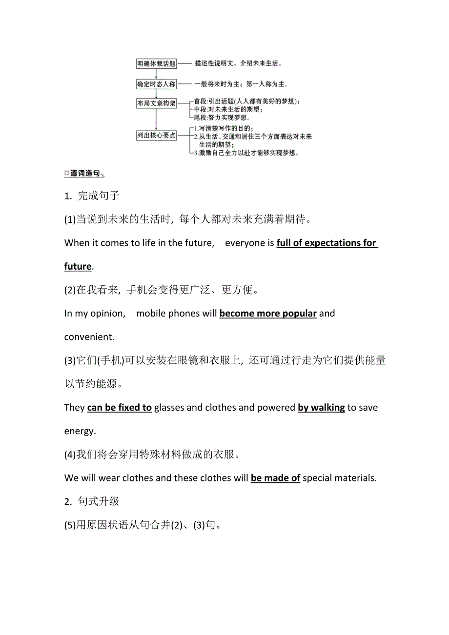 2020-2021学年英语外研版必修4学案：MODULE 1 话题写作&表达升级 WORD版含答案.doc_第2页