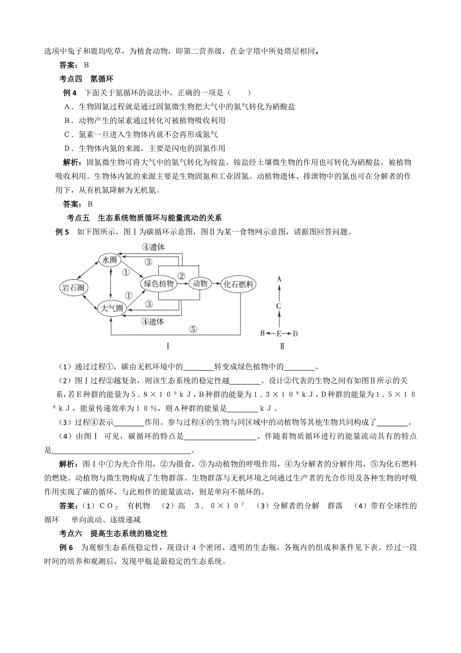 2014年高三生物复习学案：《第四章 生态系统的稳态》典型例题解析 必修三 苏教版.doc_第2页