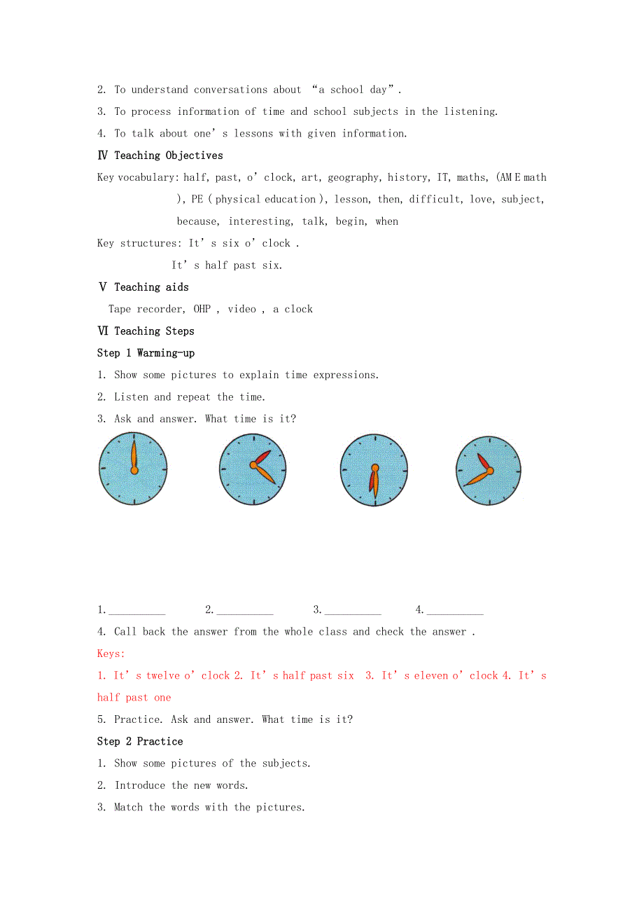 2021秋七年级英语上册 Module 5 My school day教案 （新版）外研版.doc_第2页