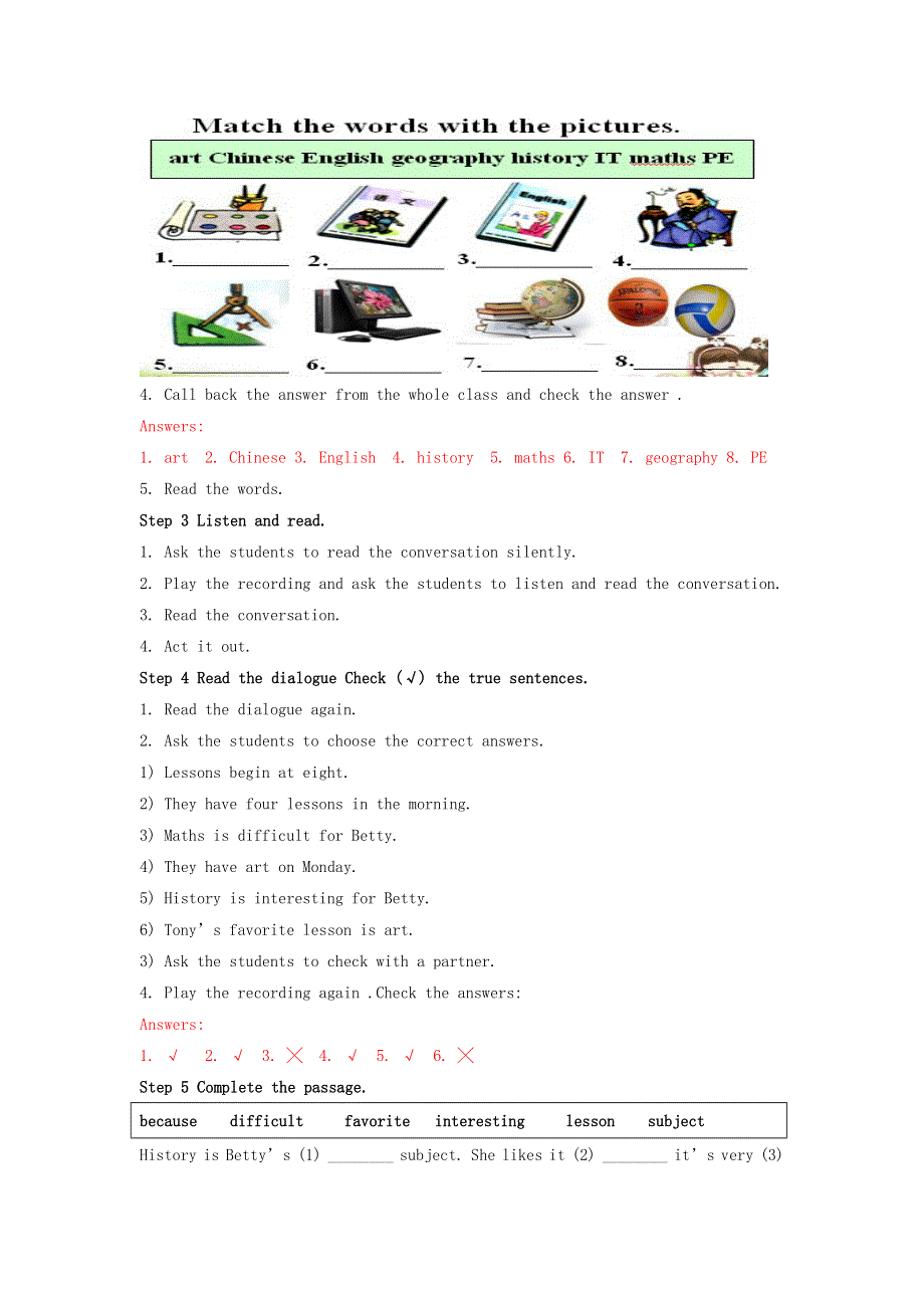 2021秋七年级英语上册 Module 5 My school day教案 （新版）外研版.doc_第3页