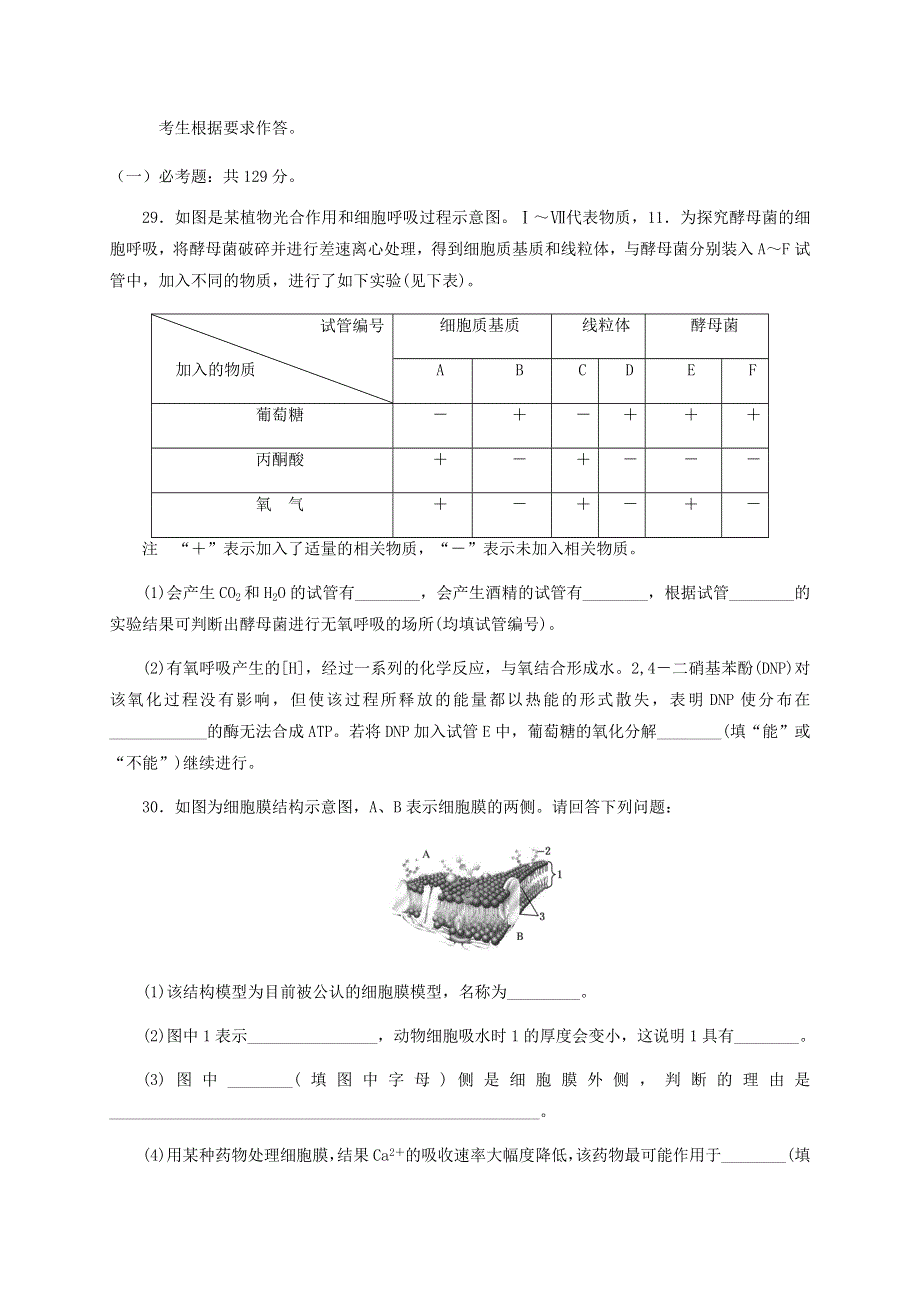 新疆昌吉市第九中学2021届高三下学期开学考试生物试卷 WORD版含答案.docx_第3页