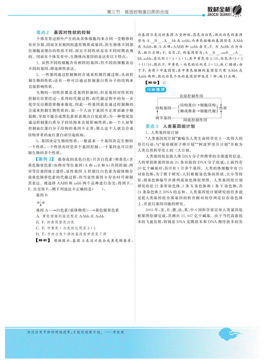 2014年高中生物人教版必修二试题：第四章第三节 基因控制蛋白质的合成·高中生物苏教版必修2-深度解析 WORD版含解析.pdf_第2页