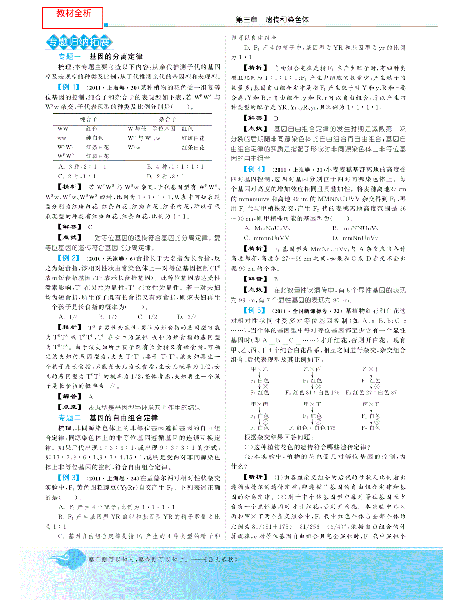 2014年高中生物人教版必修二试题：第三章知识能力提升平台·高中生物苏教版必修2-深度解析 PDF版含解析.pdf_第2页