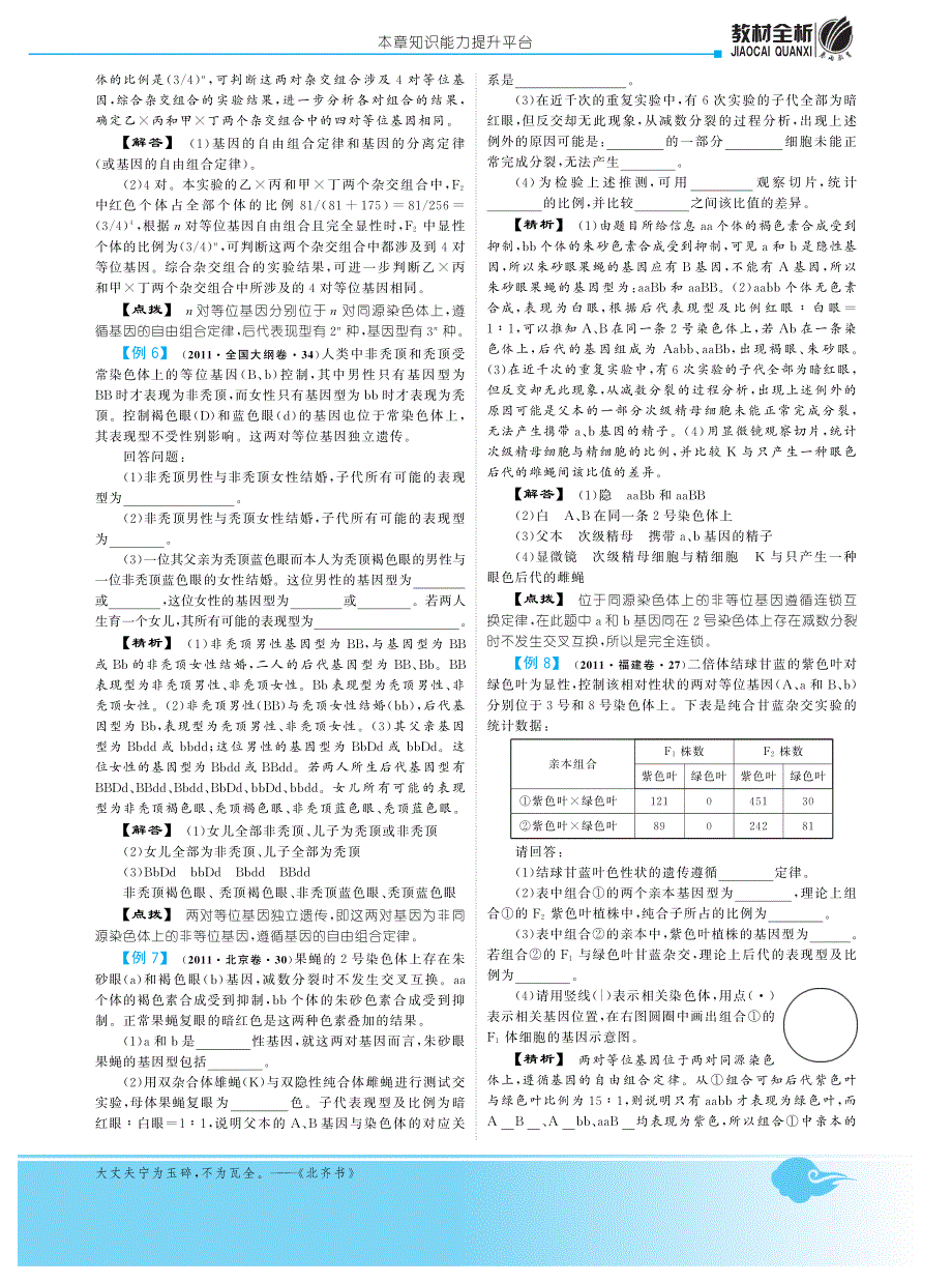 2014年高中生物人教版必修二试题：第三章知识能力提升平台·高中生物苏教版必修2-深度解析 PDF版含解析.pdf_第3页