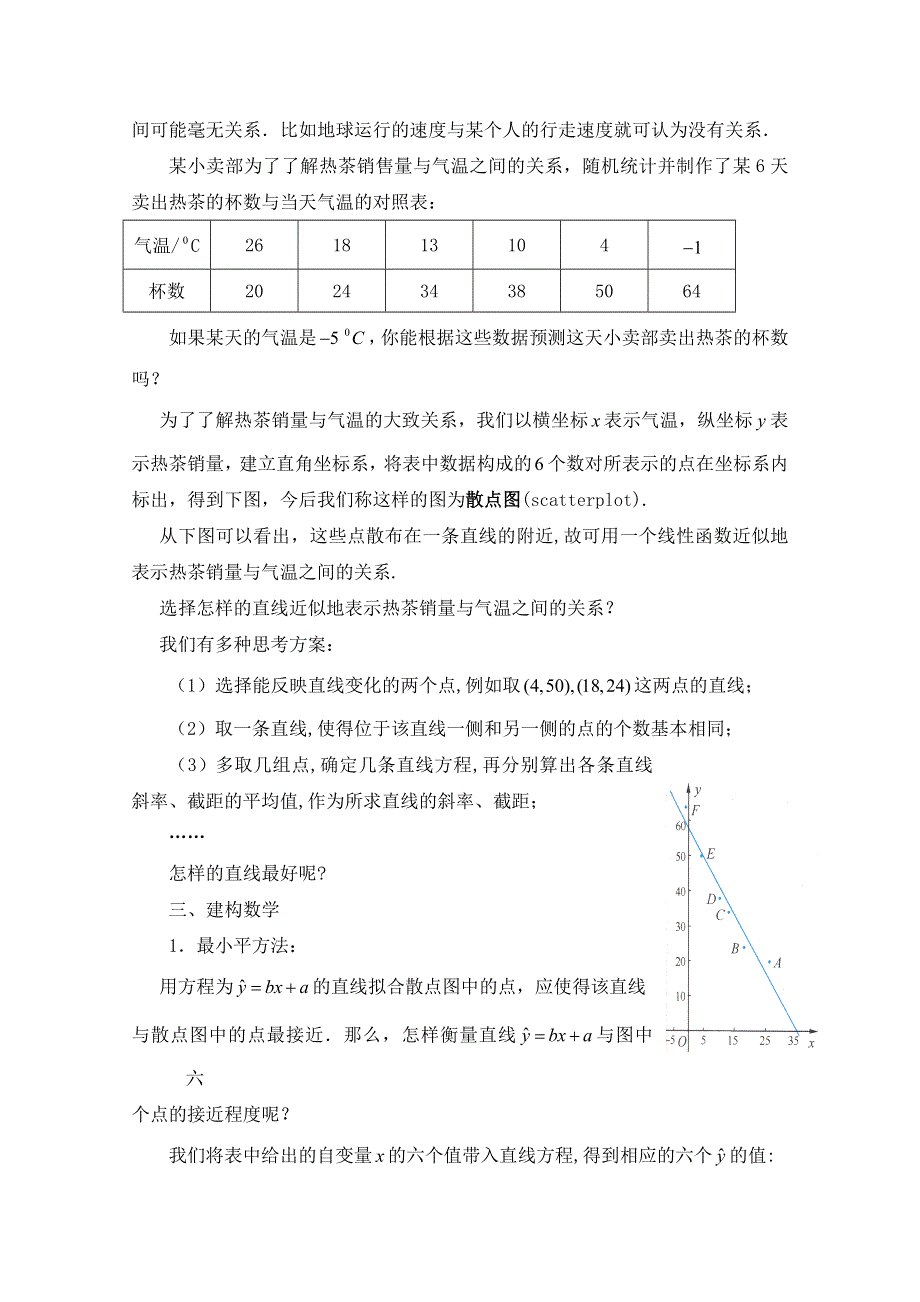 江苏省姜堰中学苏教版高中数学必修三教案：2-4　线性回归方程（1） .doc_第2页