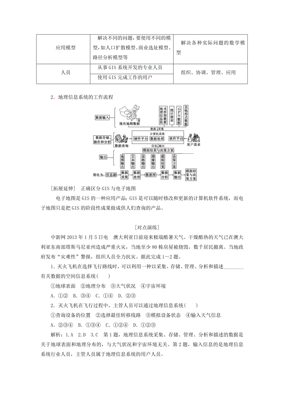 2017-2018学年高中地理创新方案湘教版必修3习题：第三章 地理信息技术应用 第一节 地理信息系统及其应用 WORD版含答案.doc_第3页