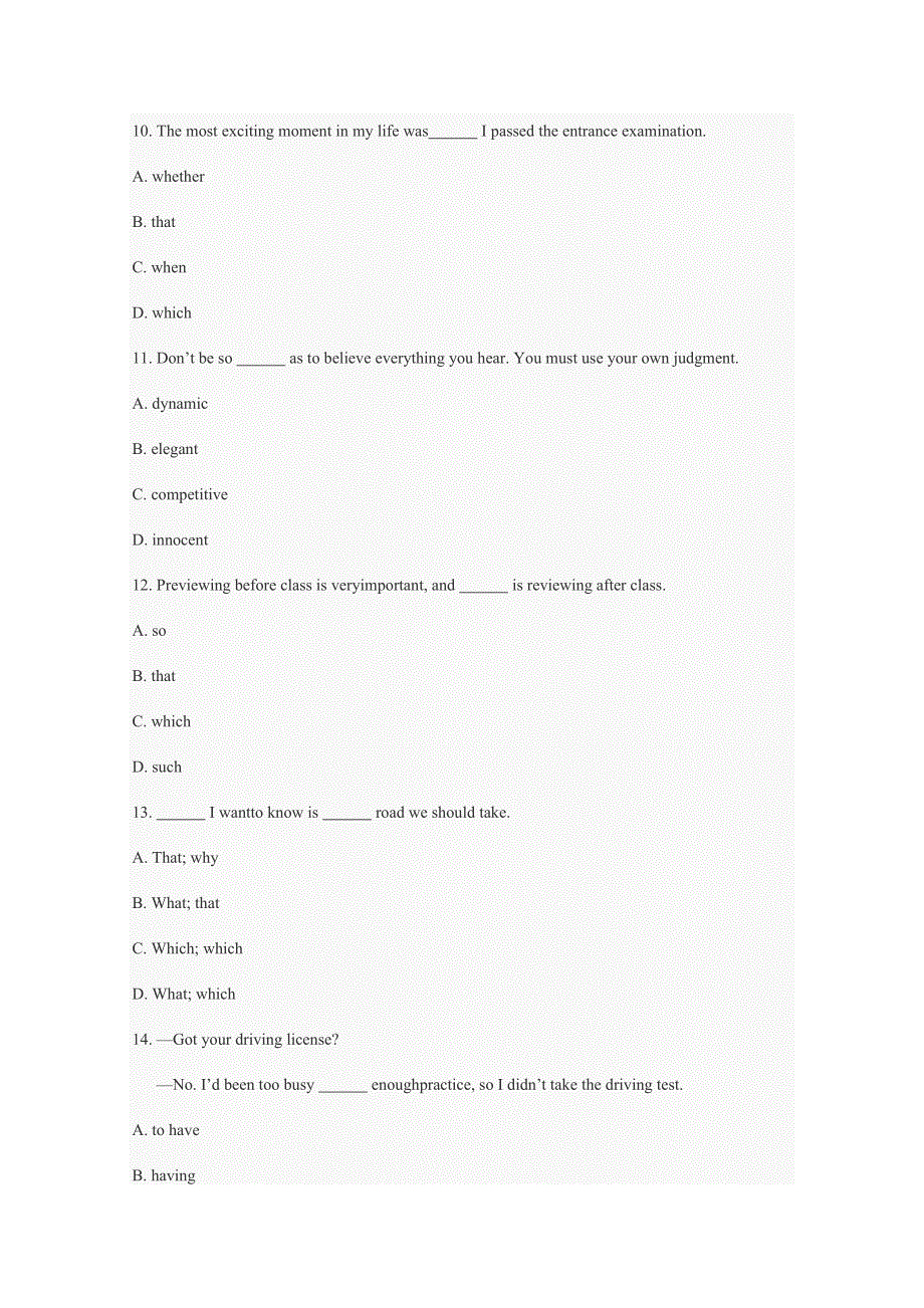 2014年高中英语（外研版选修7）随堂练习： MODULE 2 （WORD版含答案）.doc_第3页