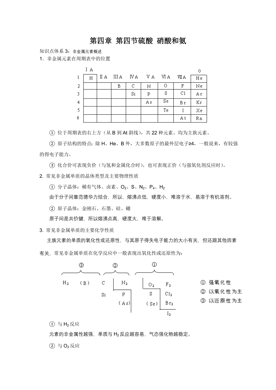 新课改高一化学必修一第四章 第四节：硫酸 硝酸和氨.doc_第1页