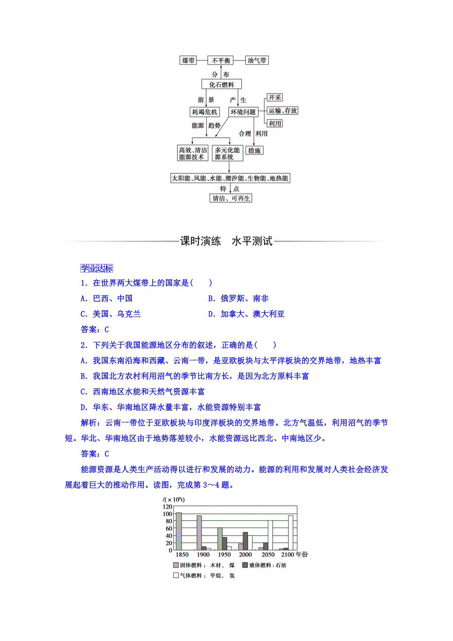 2017-2018学年高中地理选修六（人教版 检测）第三章 第二节非可再生资源合理开发利用对策 WORD版含答案.doc_第2页