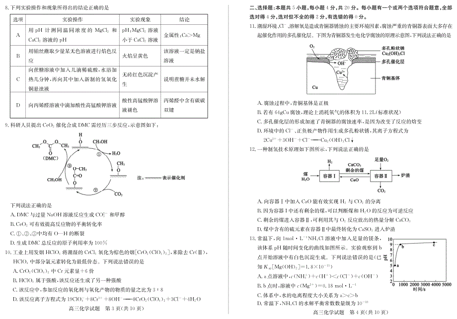 山东省滨州市2020届高三第三次模拟考试化学试题 PDF版含答案.pdf_第2页