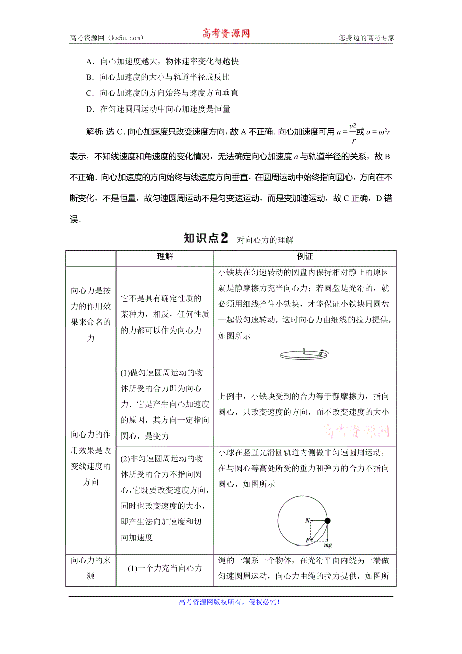 2019-2020学年沪科版物理必修二新素养同步讲义：2．2　研究匀速圆周运动的规律 WORD版含答案.doc_第3页