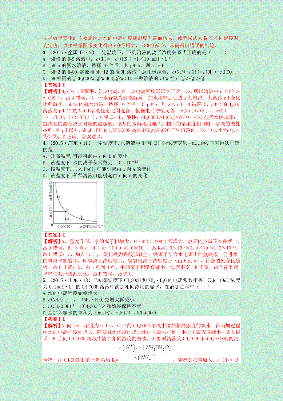 （2010-2019）十年高考化学真题分类汇编 专题11 水的电离和溶液的酸碱性（含解斩）.docx_第2页