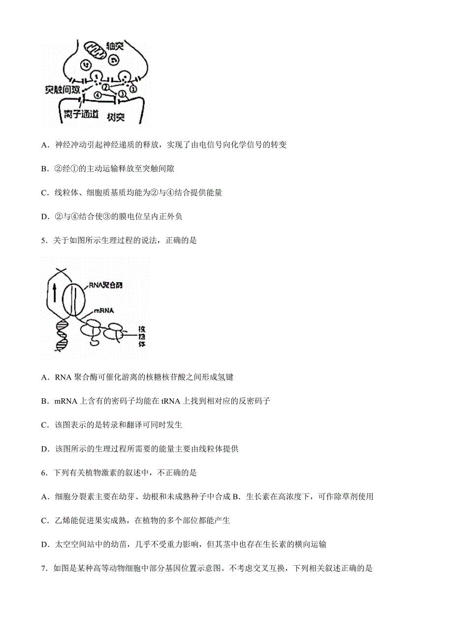 广东省汕头市2020-2021学年高二上学期期末考试生物试题 WORD版含答案.docx_第2页