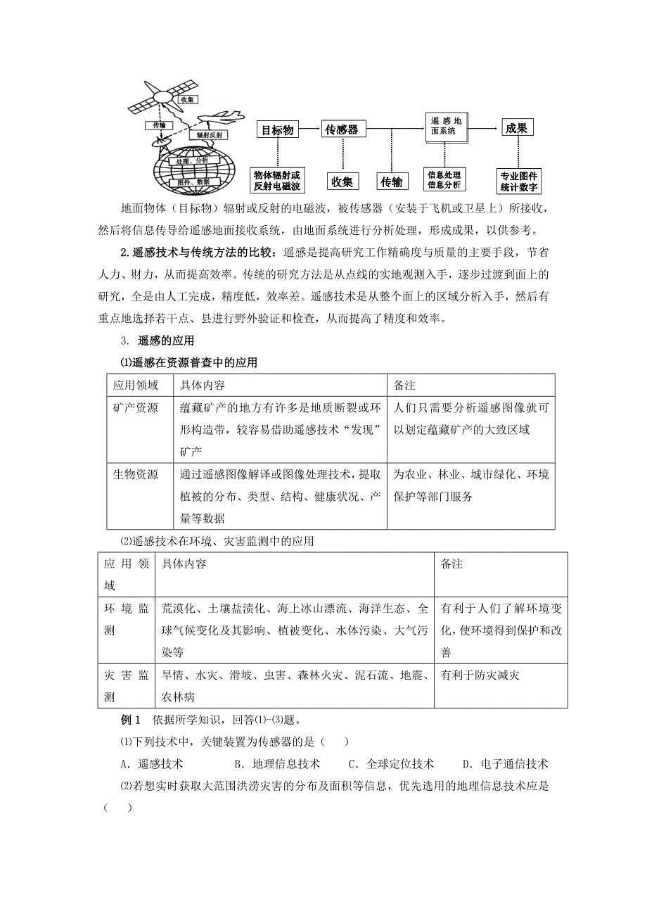 2012高考地理一轮精品教学案（人教版）：第29讲 地理信息技术在区域地理环境研究中的应用.doc_第2页