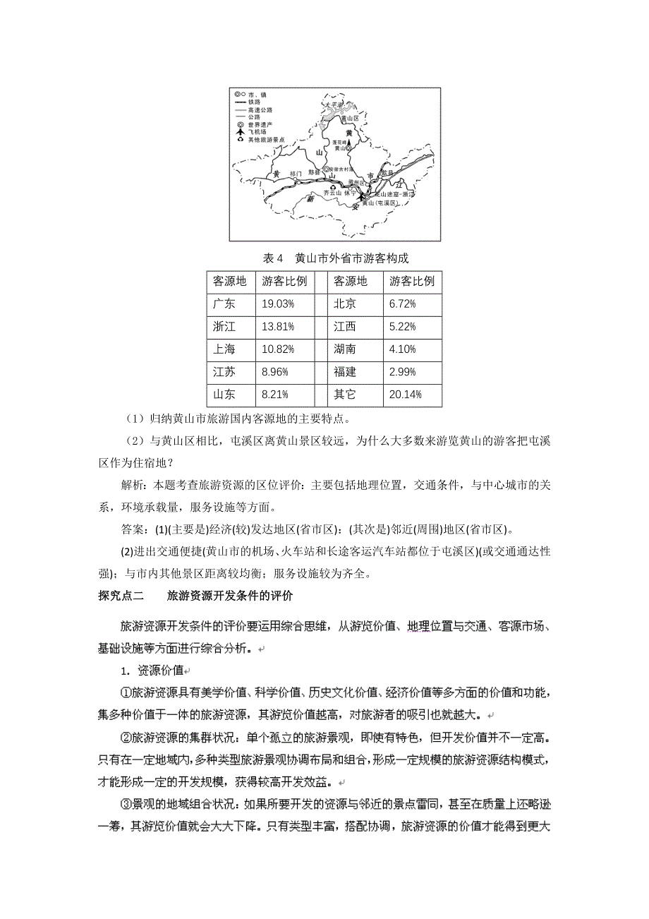 2012高考地理一轮精品教学案（人教版）：第49讲 中外著名旅游景观欣赏与旅游规划.doc_第3页