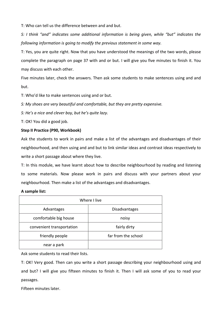 山西省吕梁市某中学高一英语精品教案：MODULE 4 A SOCIAL SURVEY-MY NEIGHBOURHOODTHE SIXTH PERIOD WRITING（外研版必修1）.doc_第2页