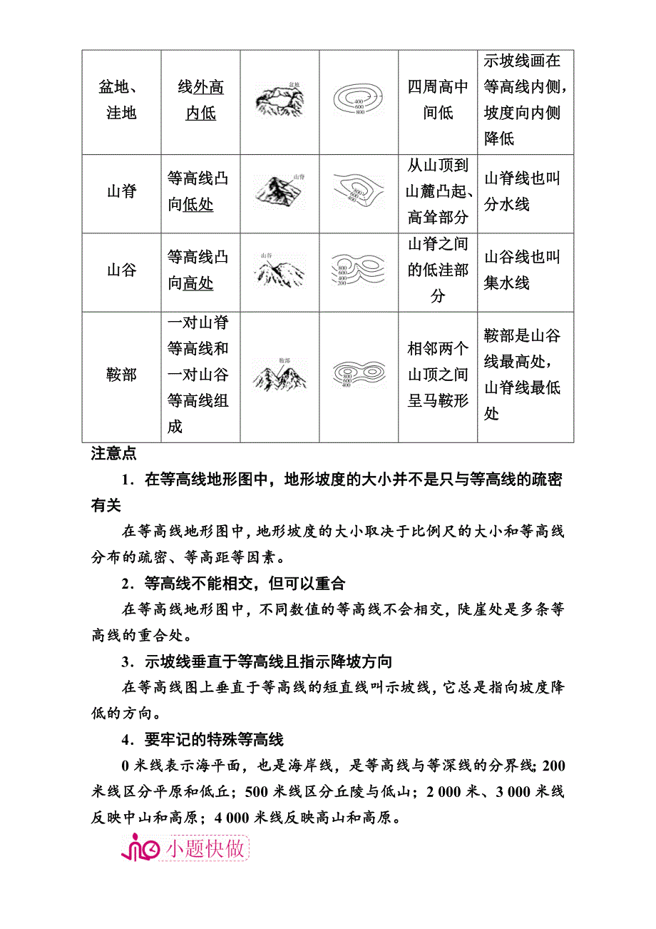 《学霸优课》2017届高三地理二轮复习教学案：专题1考点3　等高线地形图 WORD版含解析.doc_第3页