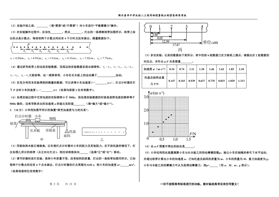 2023届高三 决胜新高考 物理暑假必刷密卷17.pdf_第2页