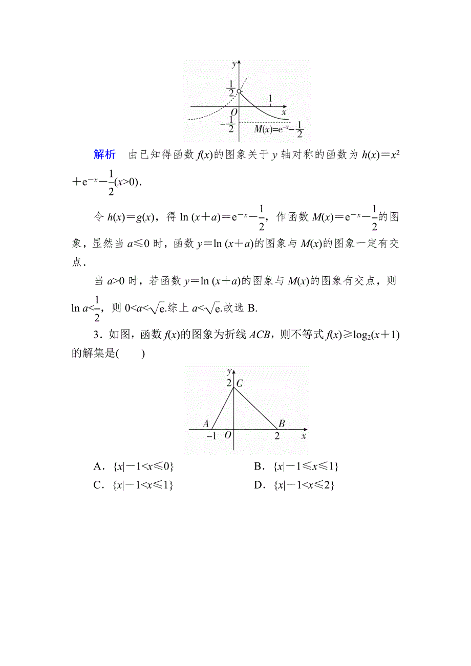 《学霸优课》2017数学文一轮对点训练：2-7-2 函数图象的应用 WORD版含解析.DOC_第2页