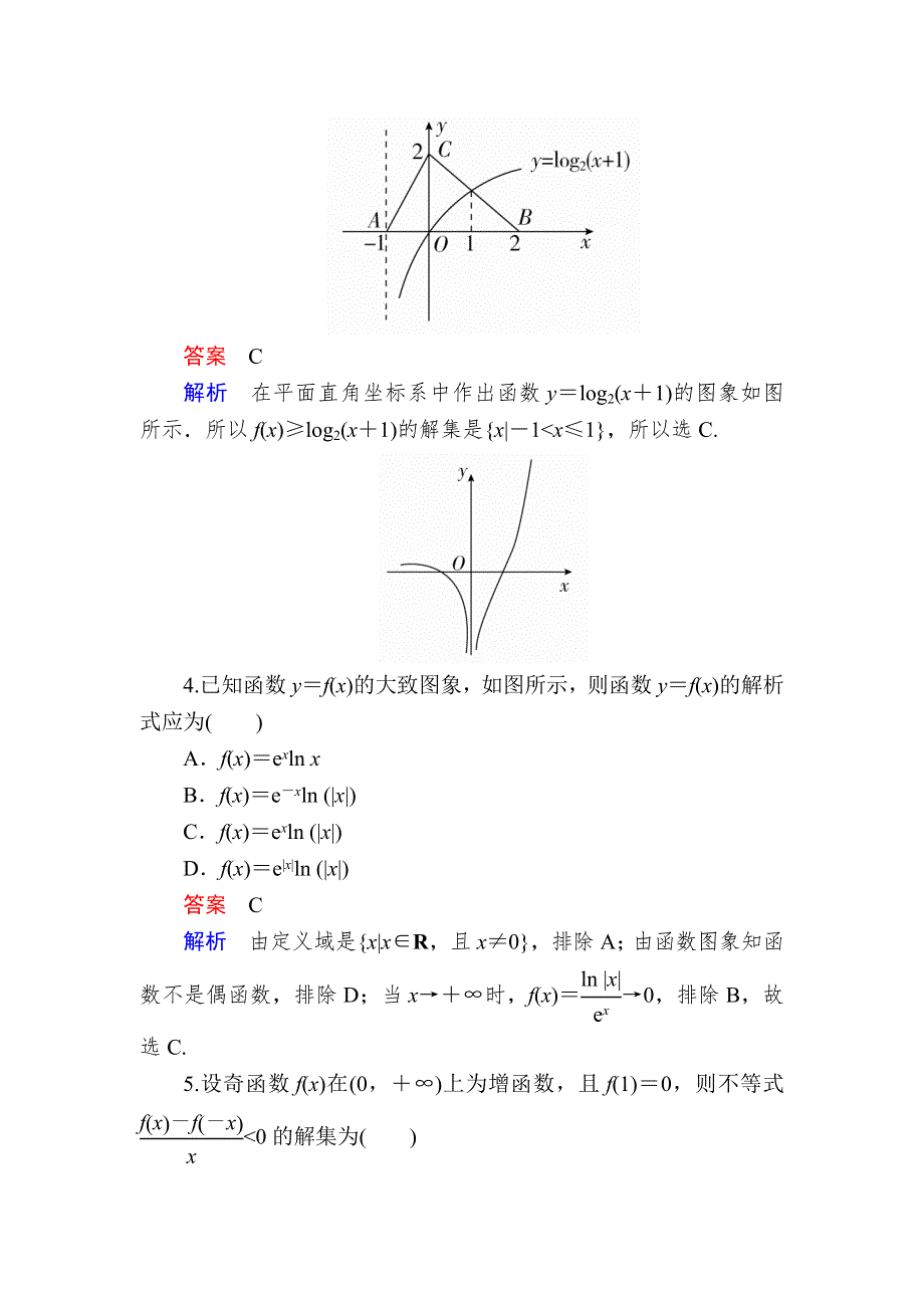 《学霸优课》2017数学文一轮对点训练：2-7-2 函数图象的应用 WORD版含解析.DOC_第3页