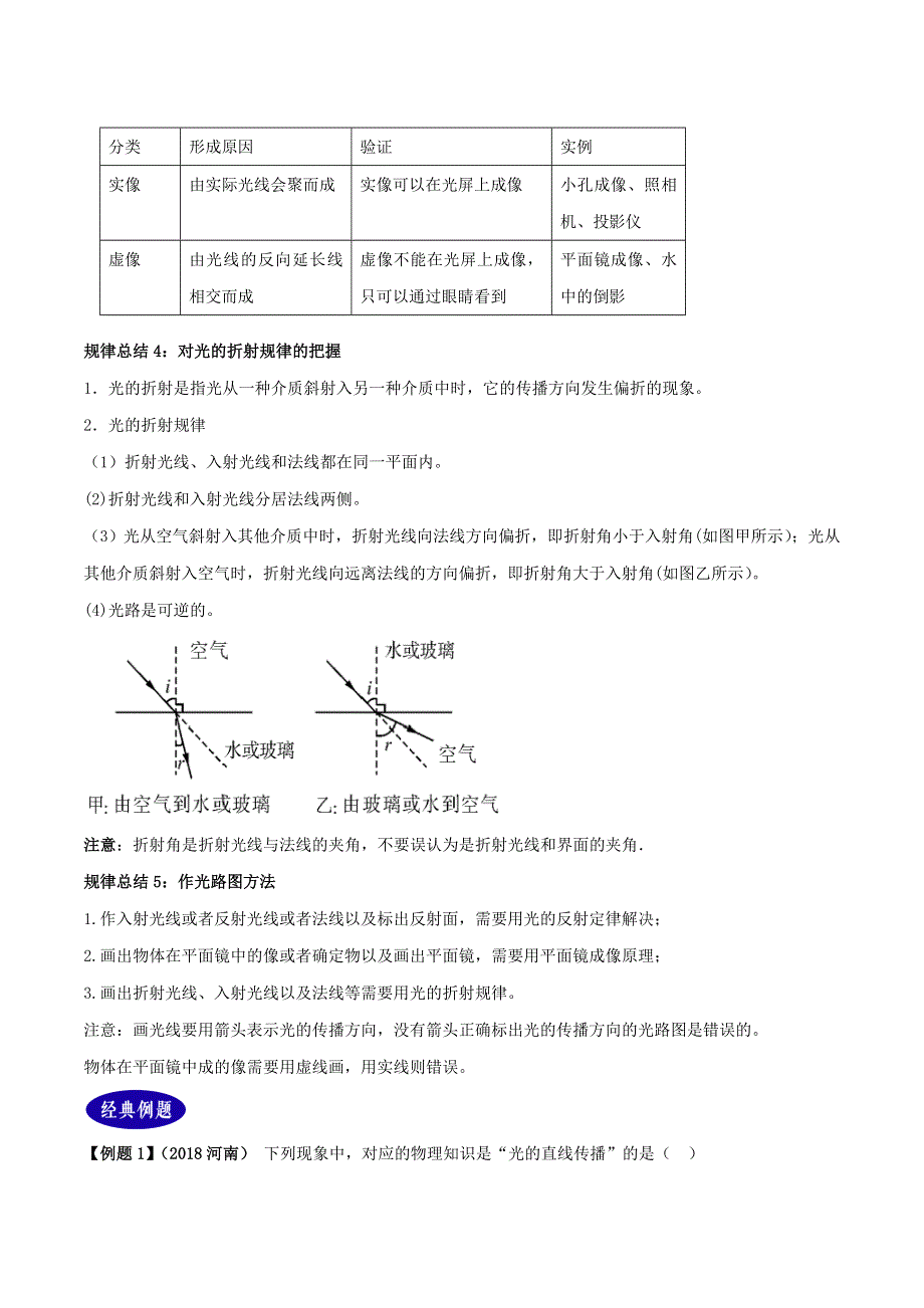 （2年中考1年模拟）备战2020年中考物理 专题04 光现象（含解析）.doc_第3页