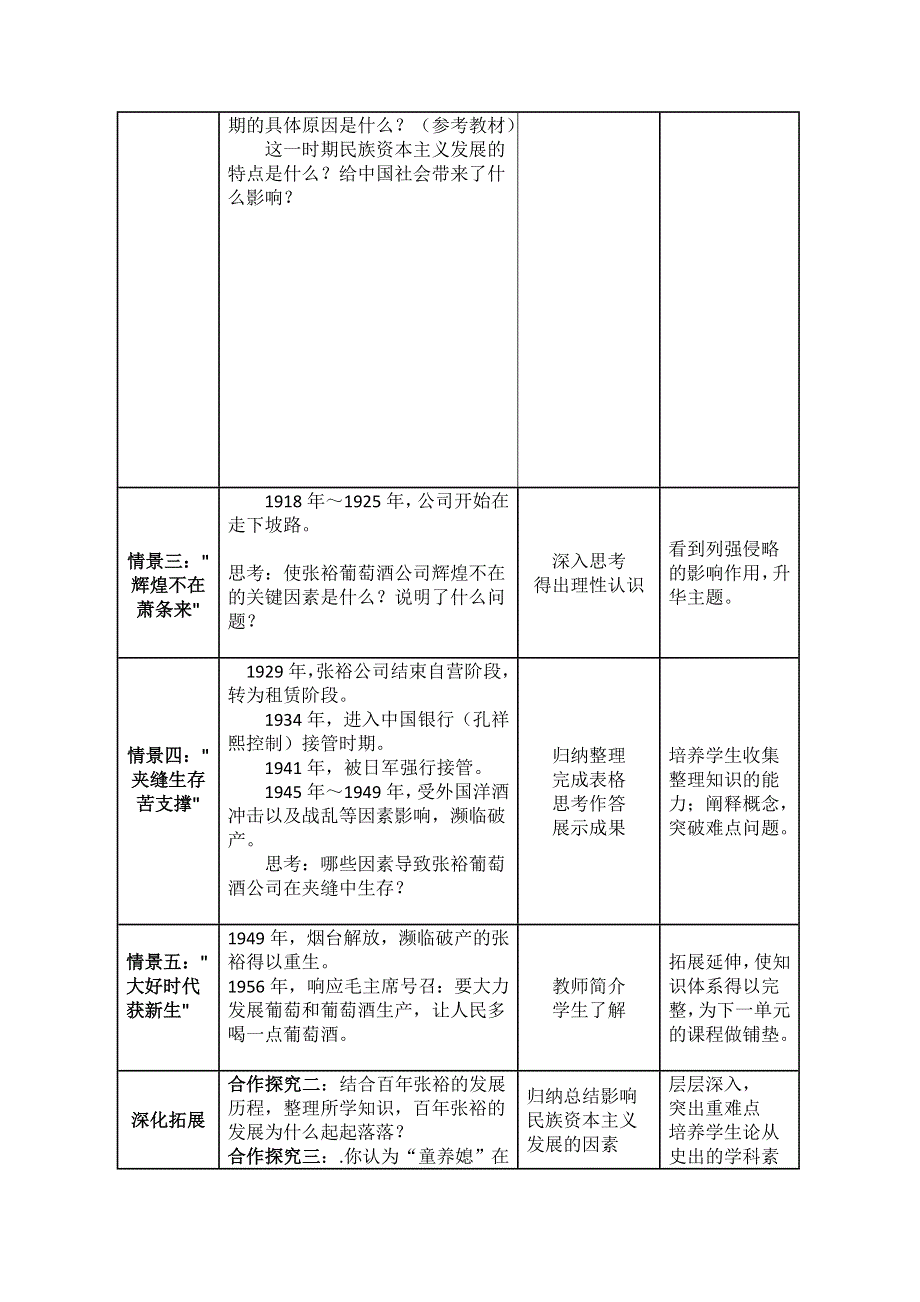 2020-2021学年高一历史人教版必修2教学教案：第10课　中国民族资本主义的曲折发展 （2） 含答案.doc_第3页