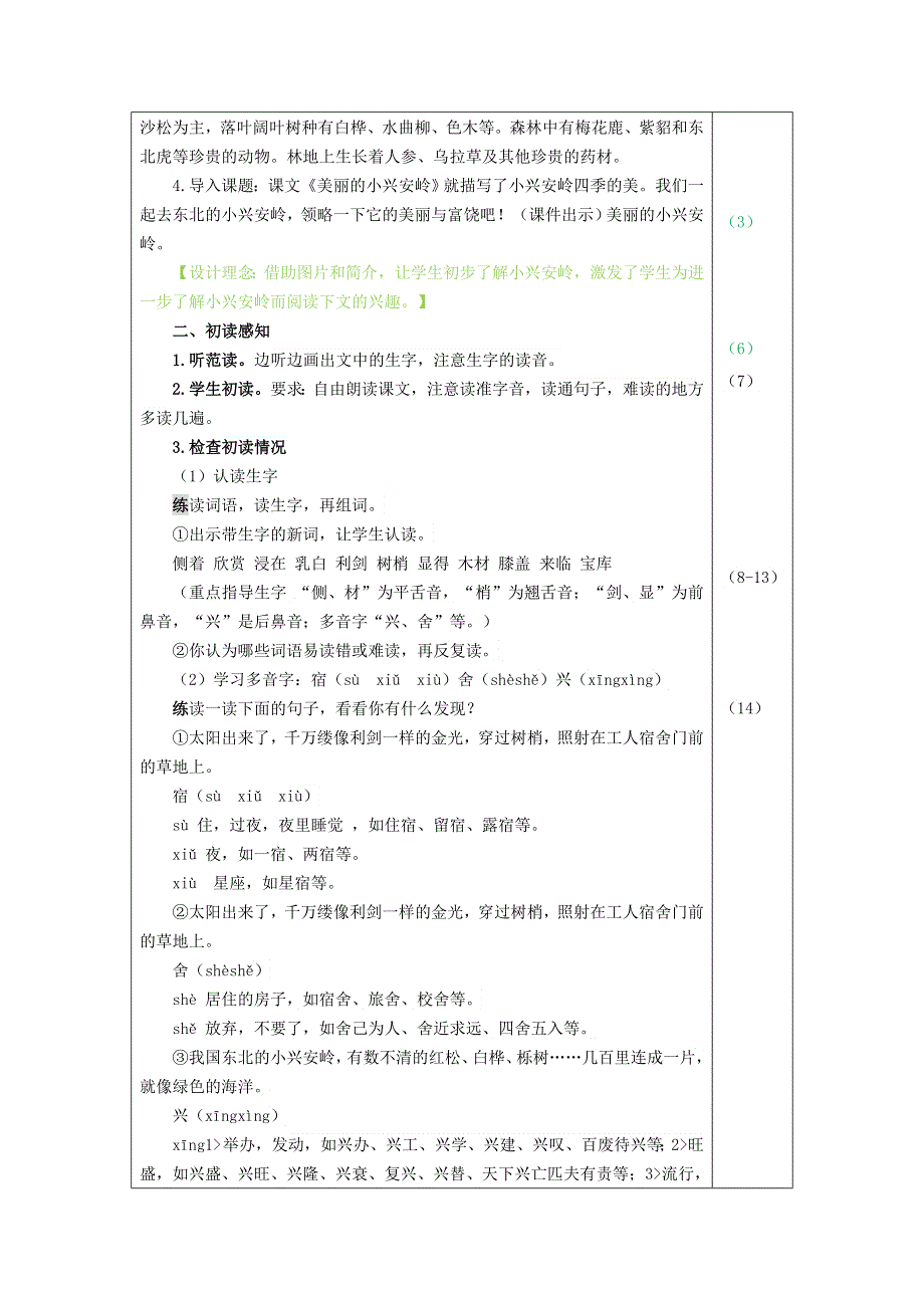 2021秋三年级语文上册 第六单元 第20课 美丽的小兴安岭教案 新人教版.doc_第2页